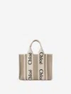Chloé Small Woody Tote Bag In Dove Grey