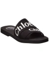 Chloé Black Woody Sandals In Black