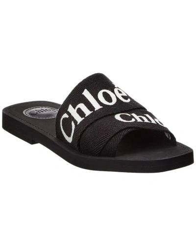 Chloé Black Woody Sandals