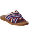 Chloé Multicolor Crochet Woody Flat Sandals In Multi