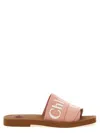 Chloé Woody Logo Embroidered Flat Slides
