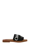 Chloé Sandals With Logo Strap In Black
