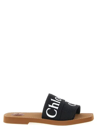 Chloé 'woody' Sandals In Black