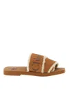 Chloé Chloe Women Caramel Suede Woody Slippers In Brown