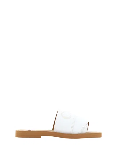 Chloé Woody Sandals In White