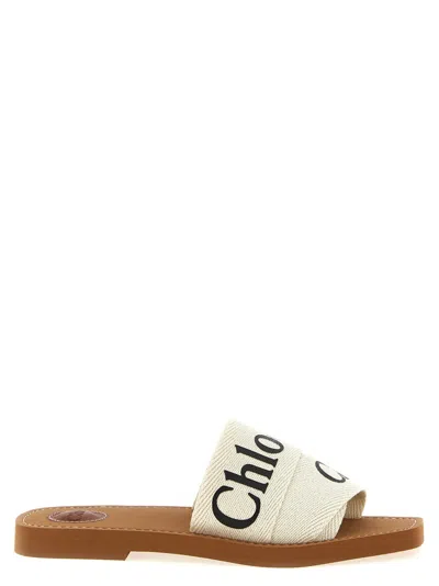 Chloé 'woody' Sandals In White