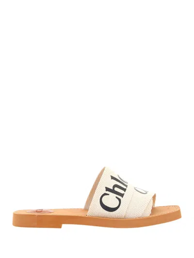 Chloé Woody Sandals In White