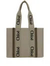 Chloé Women Woody Linen Tote Bag
