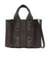 Chloé Woody Mini Black Leather Bag In Black