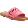 Chloé Woody Slide Sandal In Pink