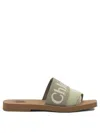 Chloé "woody" Slides In Green