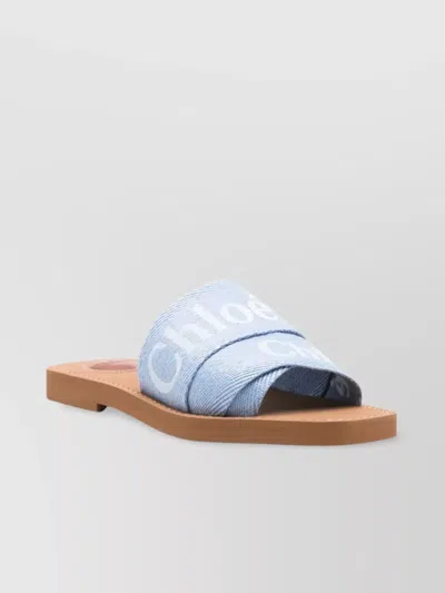 CHLOÉ "WOODY" SLIPPERS CONTRAST STITCHING