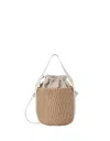 Chloé Small Woody Bucket Top Handle Bag In White