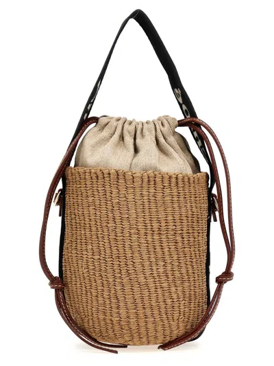 Chloé 'woody Small Bucket Bag In Sand