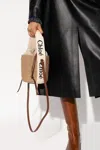 Chloé Small Woody Basket In Natural Fibers In Beige
