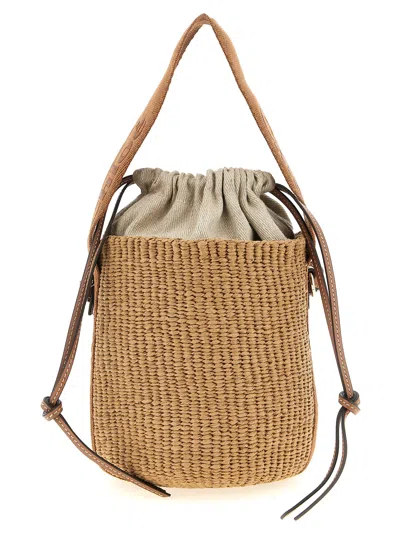 Chloé Woody Small Bucket Bag In Brown
