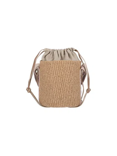 Chloé Woody Small Bucket Bag In Sand