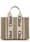 Chloé Chloe Women Multicolor Fabric Small Woody Shopping Bag In Pink