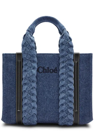 Chloé Chloe Woody Small Denim Tote