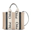 Chloé Chloe Multicolor Fabric Small Woody Shopping Bag In Multi