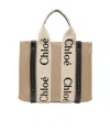 Chloé Small Woody Canvas Top Handle Bag In Nude