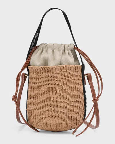 Chloé Woody Small Mifuko Basket Bag With Logo Webbing