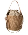 Chloé Small Woody Bucket Top Handle Bag In Beige
