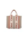 Chloé Woody Small Tote Bag In Orange