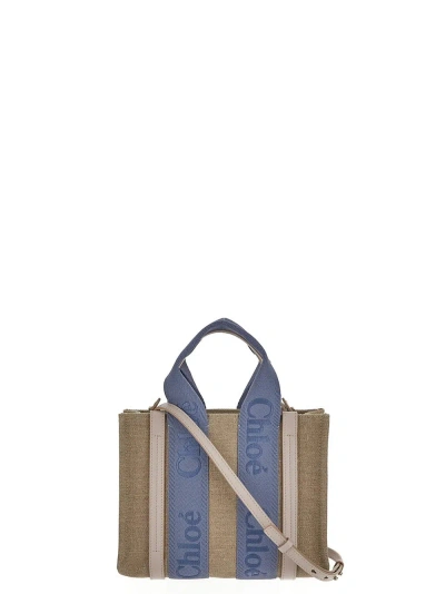 Chloé Woody Small Tote Bag In Multicolor