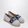 Chloé Woody Striped Espadrilles With Logo In Multi