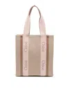 Chloé Woody Tote Bag In Brown