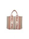 Chloé Woody Mini Tote Bag In Neutral