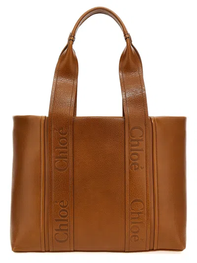 Chloé Woody Tote Bag Brown