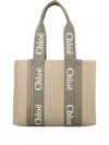 Chloé Woody Tote Bag In Neutral