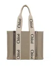 Chloé Woody Tote Bag In Neutrals