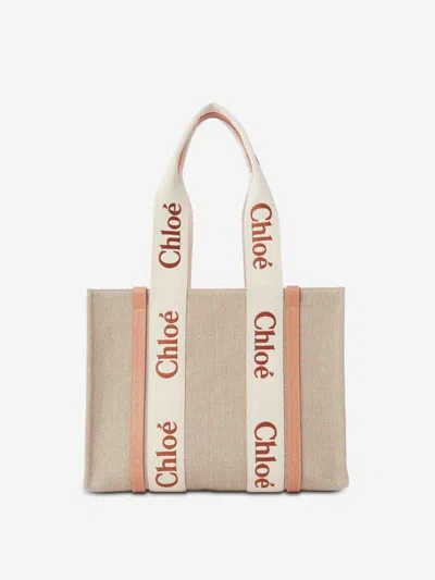 Chloé Woody Tote Bag In Orange