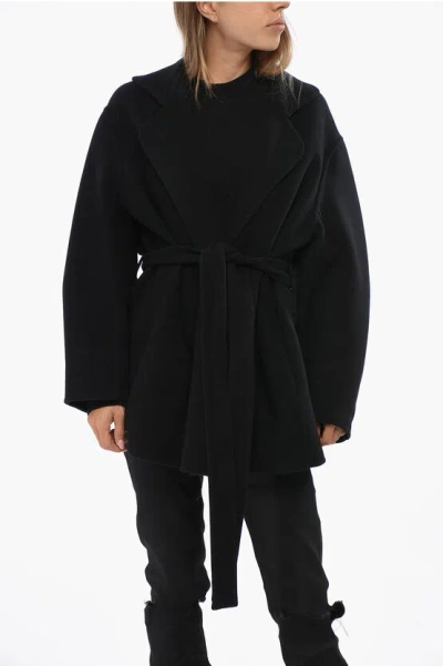 Chloé Wool And Cashemere Coat With Belt In Black