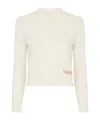 Chloé Chloe Pointelle Wool And Cashmere Sweater In White