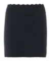 Chloé Wool And Cashmere Knitted Slim-fit Mini Skirt In Multi