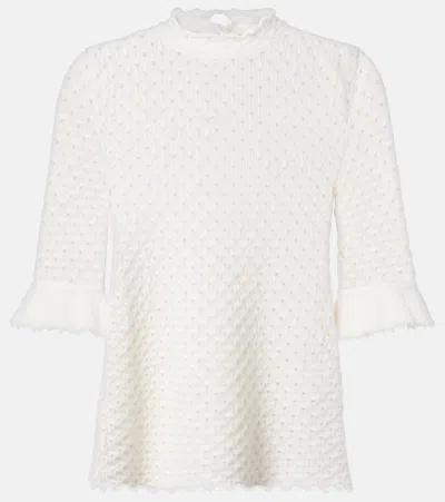 Chloé Wool And Cashmere Sweater In White