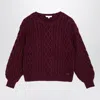 Chloé Wool And Cotton Burgundy Jumper In Burgundy
