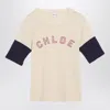 Chloé Logo Embroidered Heavy Cotton Wool T-shirt