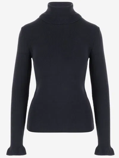 Chloé Wool And Cotton Turtleneck Pullover