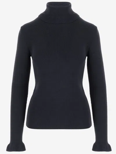 CHLOÉ CHLOÈ WOOL AND COTTON TURTLENECK PULLOVER