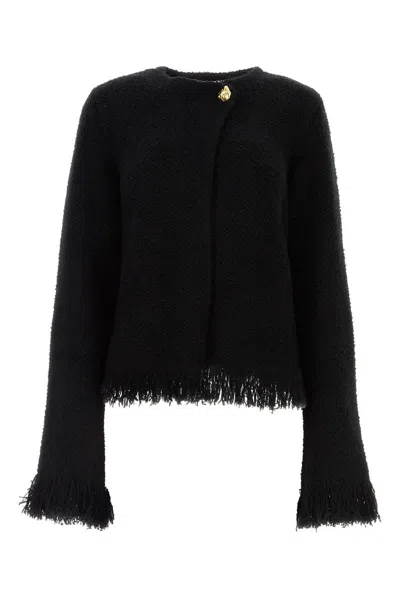 Chloé Chloe Bouclé Wool-blend Jacket In Black