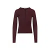 Chloé Pull Henley En Maille De Laine Extrafine In Red