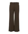 Chloé Wool Bell-bottom Pants In Brown