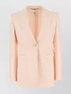 Chloé Wool Blazer With Notched Lapels And Front Flap Pockets