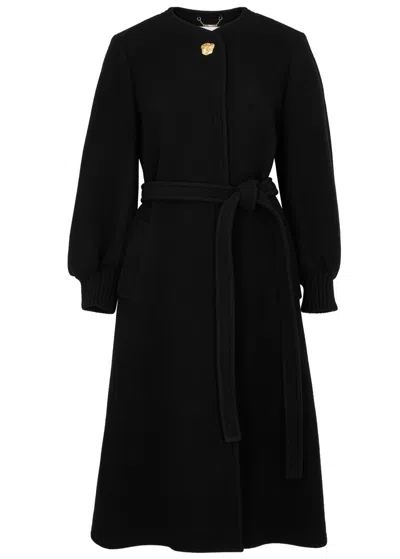 Chloé Chloe Wool-blend Coat In Black