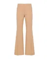 Chloé Wool-blend Flared Trousers In Nude